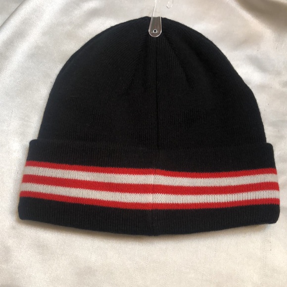 Hunter Branded Striped Cuffed Beanie Hat Color Black Multi One Size NWT - Picture 14 of 14